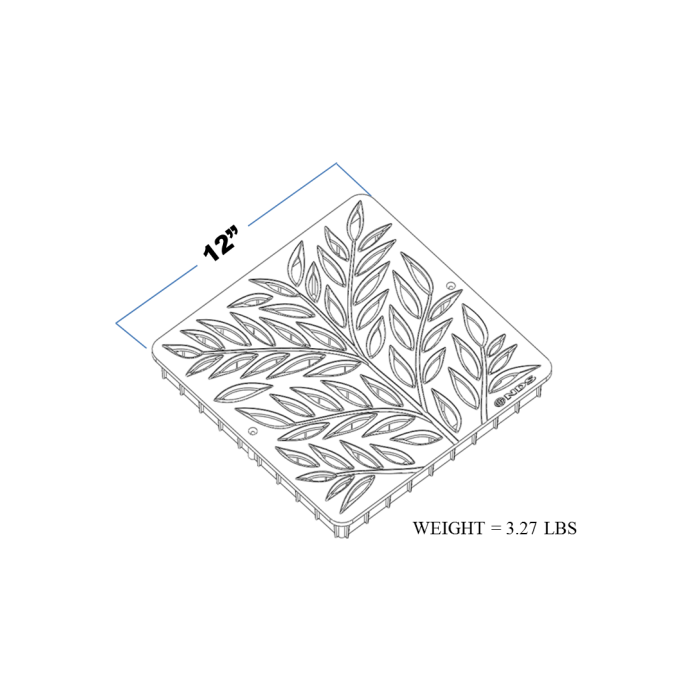 NDS 12" Square Botanical Catch Basin Grate