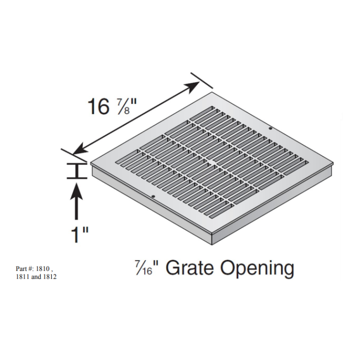 NDS 18" Square Catch Basin Grate