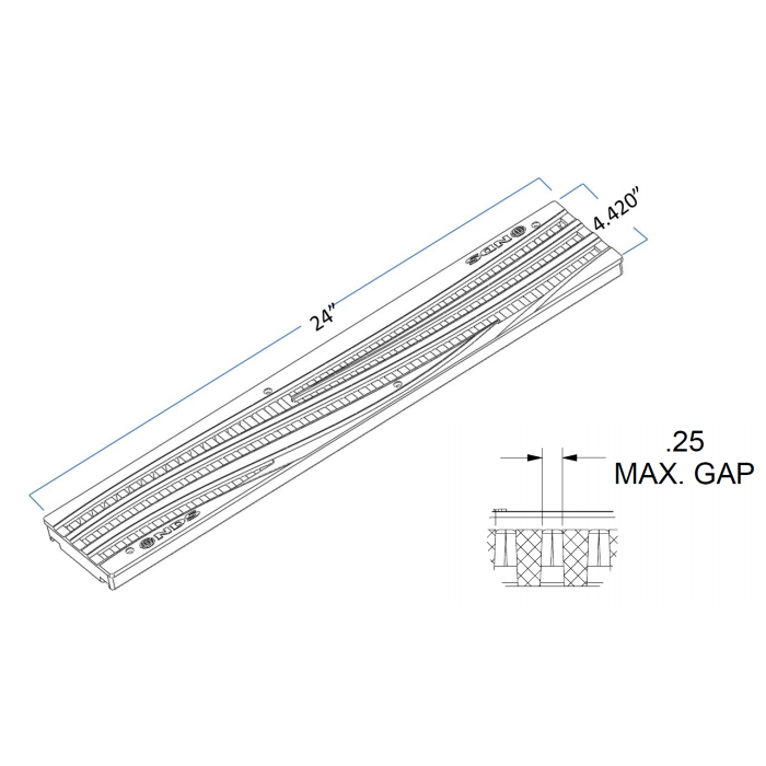 NDS Spee-D Channel Grate - Decorative Wave