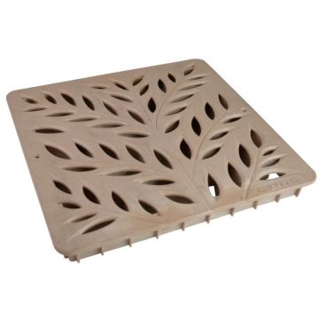 NDS 12" Square Botanical Catch Basin Grate - Sand