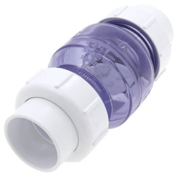 2" Clear PVC True Union Swing Check Valve