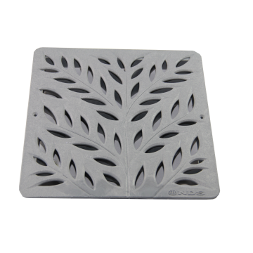NDS 12" Square Botanical Catch Basin Grate - Gray