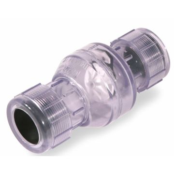 2" Clear PVC Compression Swing Check Valve