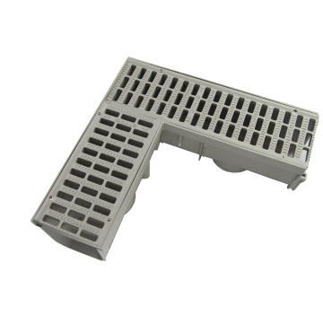 NDS 5" Pro Series Deep Profile Grate and Channel Drain 90-Degree Elbow