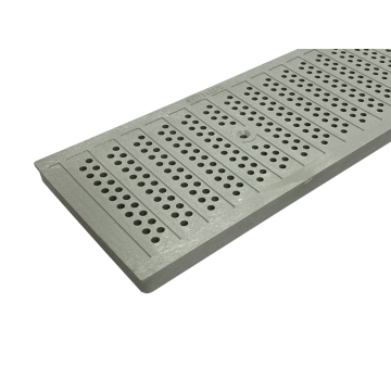 NDS Dura Slope Plastic Perforated Channel Grate - Gray