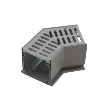 NDS Mini Channel Fabricated 45-Degree Elbow With Grate