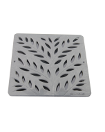 NDS 12" Square Botanical Catch Basin Grate - Gray