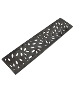 NDS 12" Mini Channel Grate - Cast Iron (Decorative Botanical)