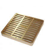 NDS 9" Square Catch Basin Grate - Brass