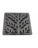 NDS 12" Square Botanical Catch Basin Grate - Black
