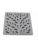 NDS 12" Square Botanical Catch Basin Grate - Gray