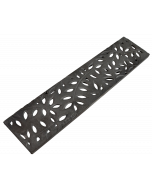 NDS 12" Mini Channel Grate - Cast Iron (Decorative Botanical)