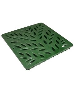 NDS 12" Square Botanical Catch Basin Grate - Green