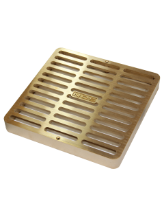 NDS 9" Square Catch Basin Grate - Brass