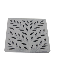 NDS 12" Square Botanical Catch Basin Grate - Gray