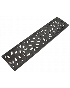 NDS 12" Mini Channel Grate - Cast Iron (Decorative Botanical)