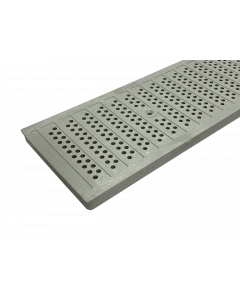 NDS Dura Slope Plastic Perforated Channel Grate - Gray